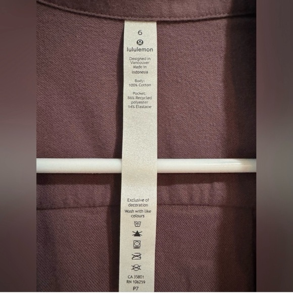 Lululemon Full Day Ahead Button-Up Long Sleeve Shirt - Size 6 (NWT) - Picture 4 of 4